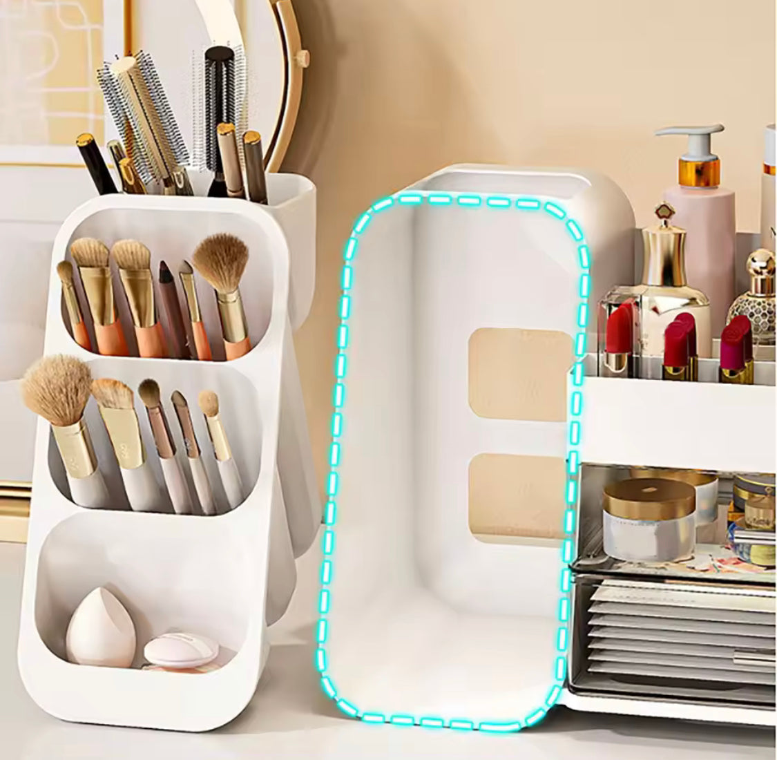 Makeup Organizer With Drawers, Makeup Sundries Storage Organizer, Cosmetic Display Case Makeup Organizer With Drawers, Makeup Sundries Storage Organizer, Cosmetic Display Case